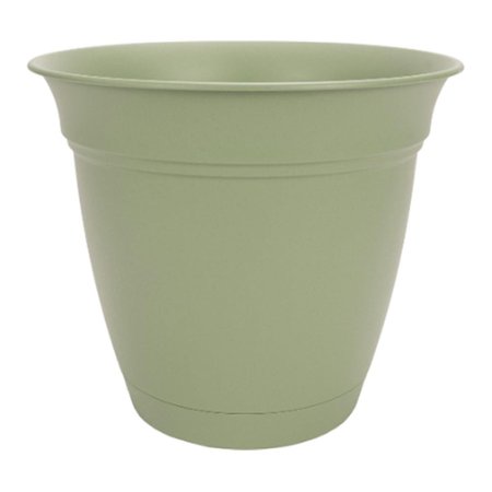 PIAZZA 10 in. Planter with Attached Saucer, Seafoam PI2594971